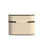 Dolce & Gabbana White Leather Metal Logo Plaque Holder Airpods Case