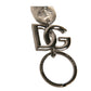 Dolce & Gabbana Silver Brass DG Logo Keychain Metal Ring Keyring