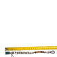 Dolce & Gabbana Silver Brass Chain Beaded Logo Plaque Keychain Keyring