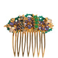 Dolce & Gabbana Gold Brass Crystals Hair Stick Comb