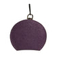 Dolce & Gabbana Purple Calfskin Leather Round Logo Hand Mirror Holder