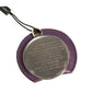 Dolce & Gabbana Purple Calfskin Leather Round Logo Hand Mirror Holder