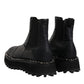 Dolce & Gabbana Black Chelsea Boots Leather Slip On Shoes