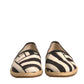 Dolce & Gabbana Black White Stripes Slip On Espadrille Shoes