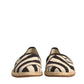 Dolce & Gabbana Black White Stripes Slip On Espadrille Shoes