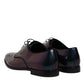 Dolce & Gabbana Multicolor Peacock Patent Leather Derby Men Dress Shoes
