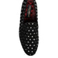 Dolce & Gabbana Black Crystal Embellished Loafers Dress Shoes