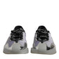 Dolce & Gabbana Silver Black Nylon NS1 Low Top Sneakers Shoes