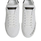 Dolce & Gabbana White Leather Low Top Lace Up Sneakers Shoes