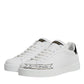 Dolce & Gabbana White Leather Low Top Lace Up Sneakers Shoes