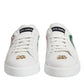 Dolce & Gabbana White Portofino Made In Italy Print Sneakers Shoes