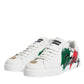 Dolce & Gabbana White Portofino Made In Italy Print Sneakers Shoes