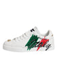 Dolce & Gabbana White Portofino Made In Italy Print Sneakers Shoes