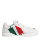 Dolce & Gabbana White Portofino Made In Italy Print Sneakers Shoes