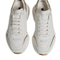 Dolce & Gabbana White Gold DAYMASTER Leather Sneakers Shoes