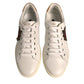 Dolce & Gabbana White Leather Heart Embellished Sneakers Shoes