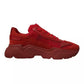 Dolce & Gabbana Red Leather Daymaster Low Top Sneakers Shoes