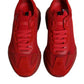 Dolce & Gabbana Red Leather Daymaster Low Top Sneakers Shoes