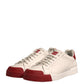 Dolce & Gabbana White Leather Logo Portofino Sneakers Shoes