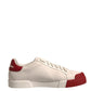 Dolce & Gabbana White Leather Logo Portofino Sneakers Shoes