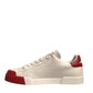 Dolce & Gabbana White Leather Logo Portofino Sneakers Shoes