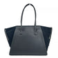 Michael Kors Avril XL Suede Leather Top Zip Satchel Bag Black