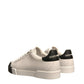 Dolce & Gabbana White Leather Logo Portofino Sneakers Shoes