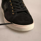 Dolce & Gabbana Black Logo Suede Leather Men Sneakers Shoes