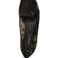 Dolce & Gabbana Black Taormina Lace Slip On Flats Shoes