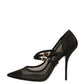 Dolce & Gabbana Black Mesh Mary Jane High Heels Pumps Shoes