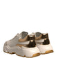 Dolce & Gabbana White Gold Daymaster Low Top Sneakers Shoes