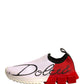 Dolce & Gabbana White Red Low Top Sorrento Sneakers Shoes