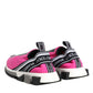 Dolce & Gabbana Fuchsia White Slip On Sorrento Sneakers Shoes