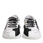 Dolce & Gabbana White Black NS1 Low Top Sneakers Shoes