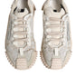 Dolce & Gabbana White Lace NS1 Low Top Sneaker Sports Shoes