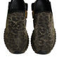 Dolce & Gabbana Gold Glitter Leopard Sorrento Sneakers Shoes
