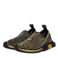 Dolce & Gabbana Gold Glitter Leopard Sorrento Sneakers Shoes