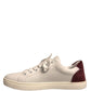 Dolce & Gabbana White Suede Leather Low Top Sneakers Shoes