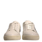 Dolce & Gabbana White Suede Leather Low Top Sneakers Shoes