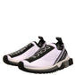 Dolce & Gabbana White Black Slip On Sorrento Sneakers Shoes