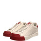 Dolce & Gabbana Shoes White Leather Logo Portofino Sneakers
