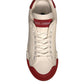 Dolce & Gabbana Shoes White Leather Logo Portofino Sneakers
