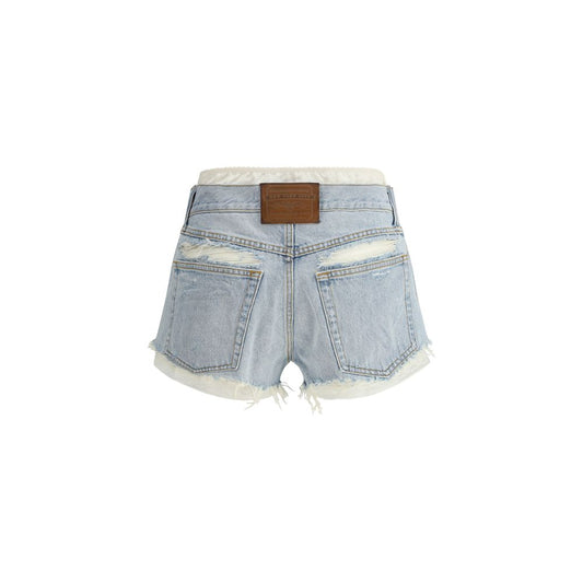 Alexander Wang Denim Shorts with silk insert