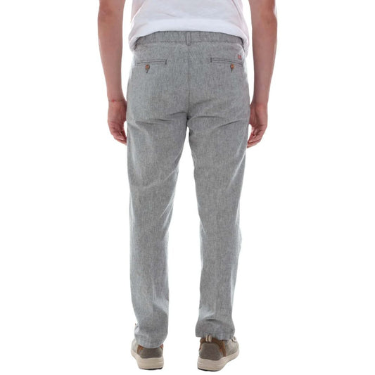 Yes Zee Gray Cotton Men Trouser