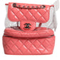 Chanel Pink Vinyl Leather Backpack Purse Bag