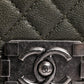Chanel Dark Green Leather Shoulder Bag Gray Metal Purse Bag