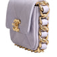 Chanel Blue Quilted Calfskin Framing Chain Flap Mini crossbody Bag