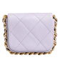 Chanel Blue Quilted Calfskin Framing Chain Flap Mini crossbody Bag