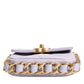 Chanel Blue Quilted Calfskin Framing Chain Flap Mini crossbody Bag