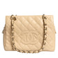 Chanel Beige Caviar De Coco Chain Leather Purse Bag